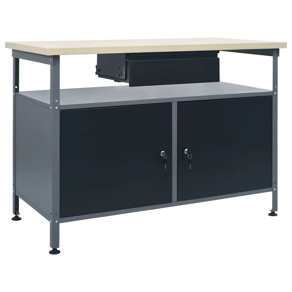 vidaXL Radni stol crni 120 x 60 x 85 cm čelični - Venlo