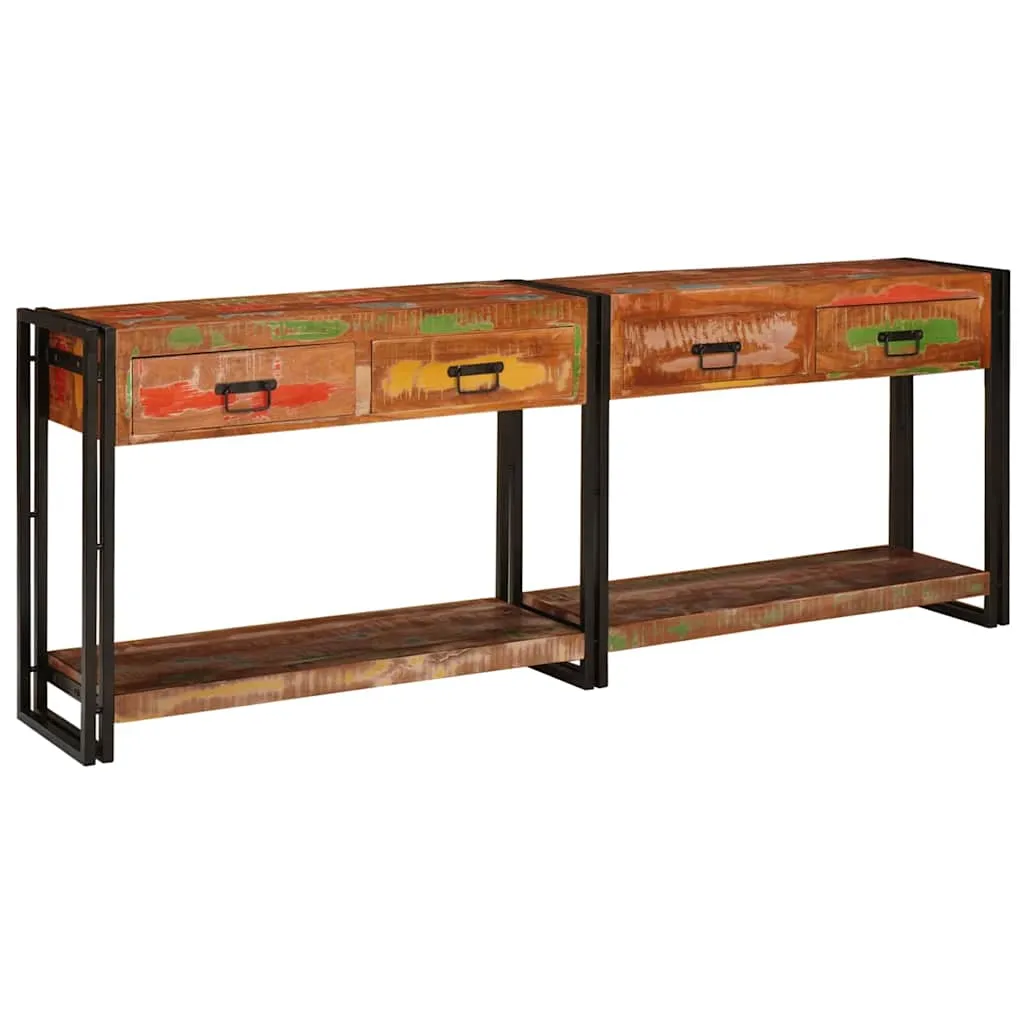 vidaXL Konzolni stolovi 2 kom. Šareni 200 x 33 x 75 cm - Venlo