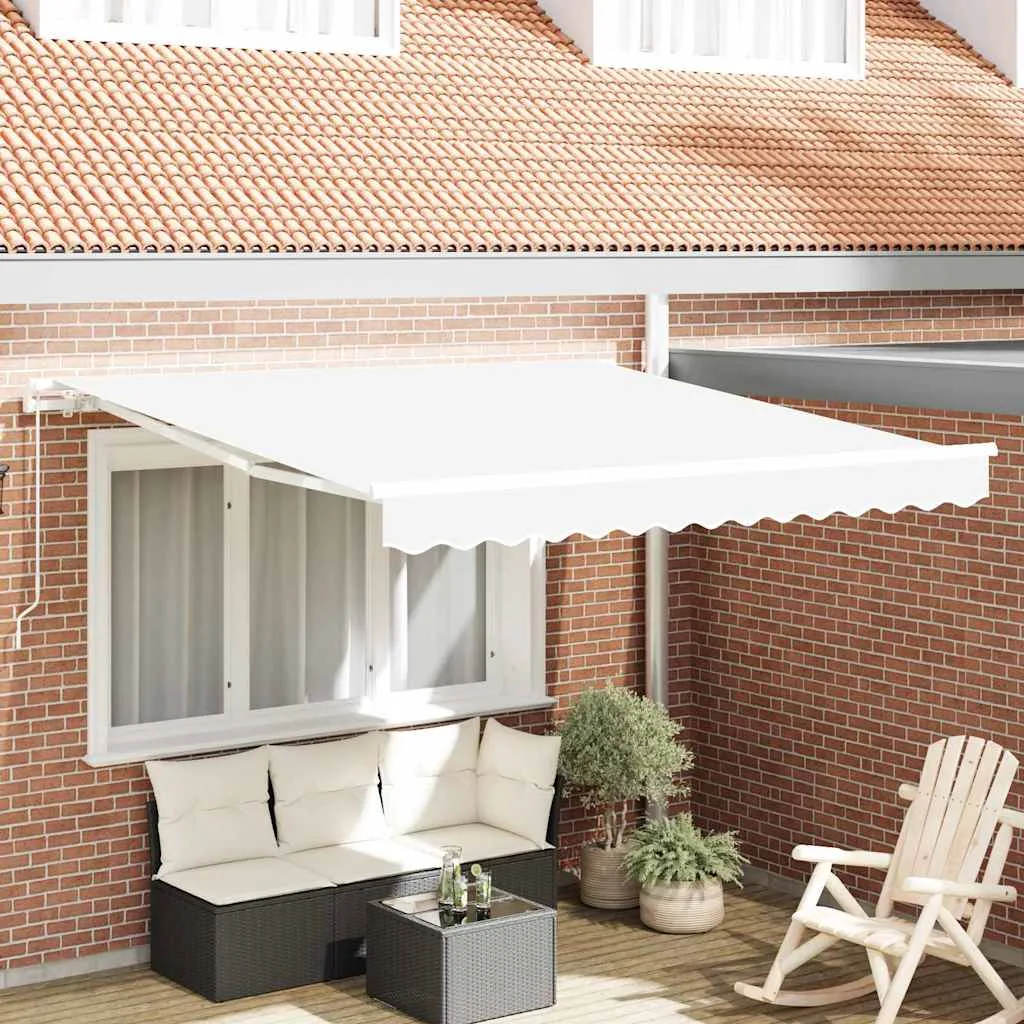 vidaXL Povlačivi tende Bijela 350 x 250 cm Poliester i aluminij - Venlo