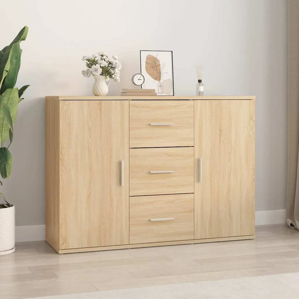 vidaXL Komoda boja hrasta sonome 91x29,5x65 cm konstruirano drvo - Venlo