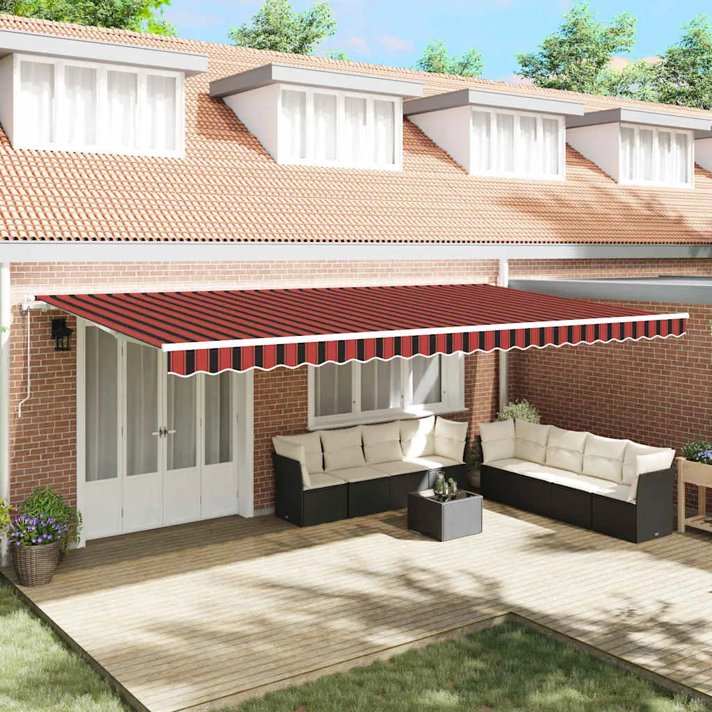 vidaXL Povlačivi tende narančasta i smeđa 600 × 300 cm - Venlo