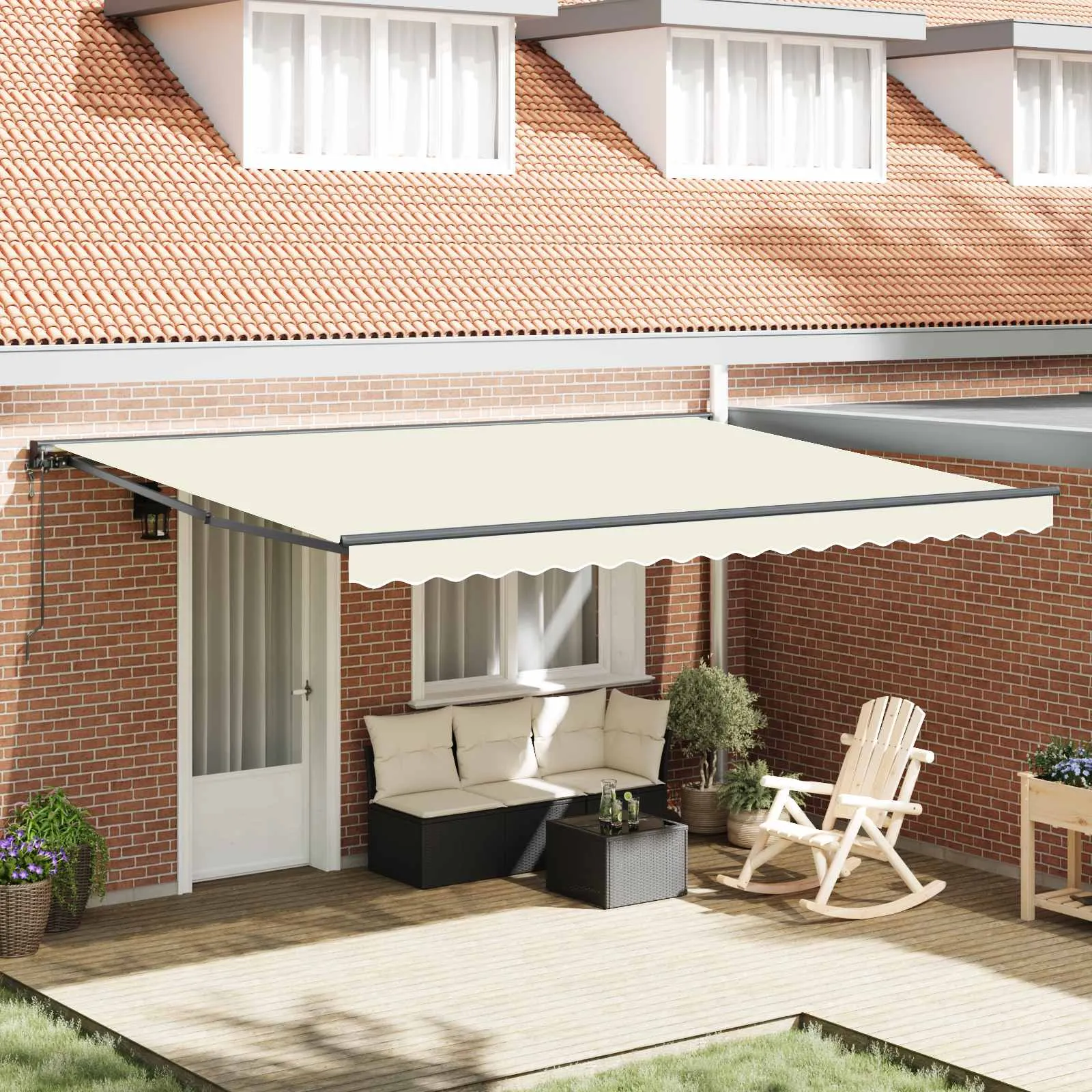 vidaXL Okvir tende Krem 450 × 300 cm Poliester s PU premazom - Venlo