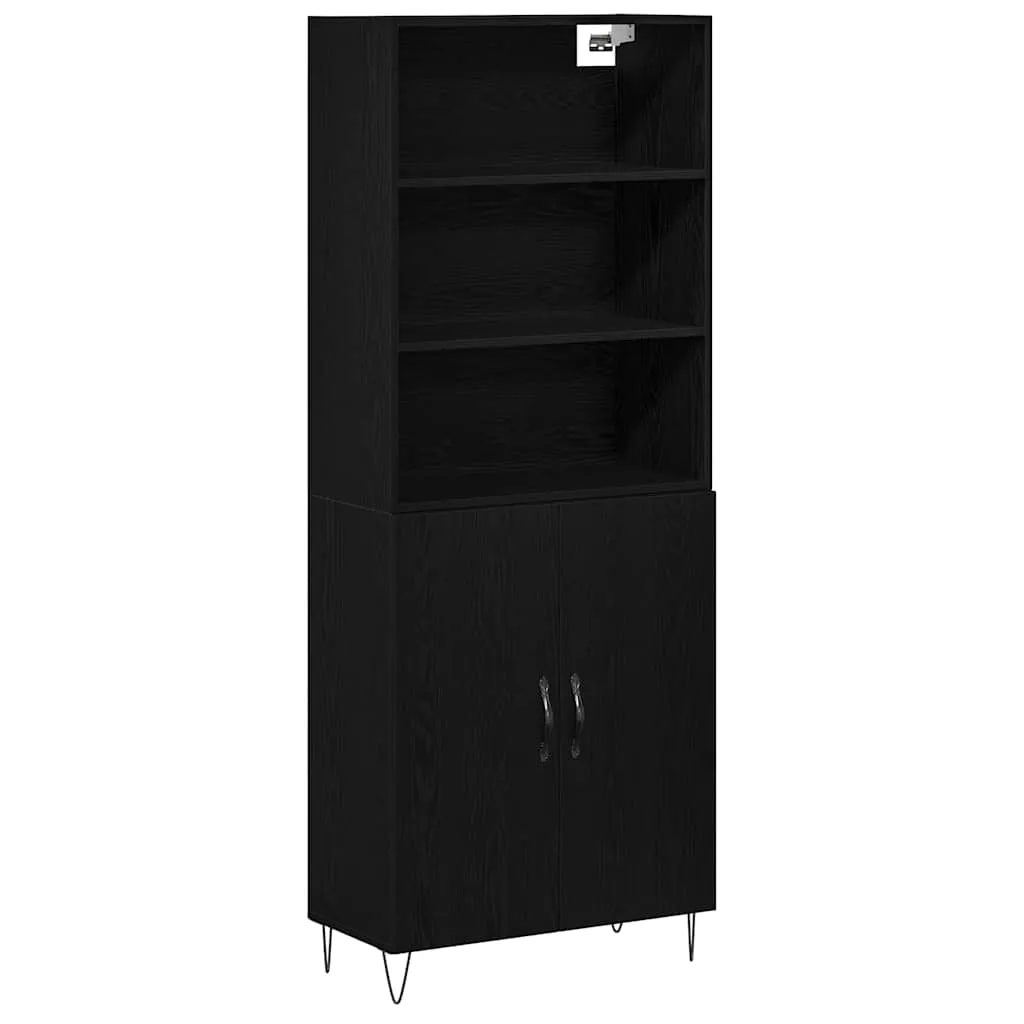 vidaXL Highboard 2 kom. Crni hrast 69,5 x 34 x 180 cm - Venlo