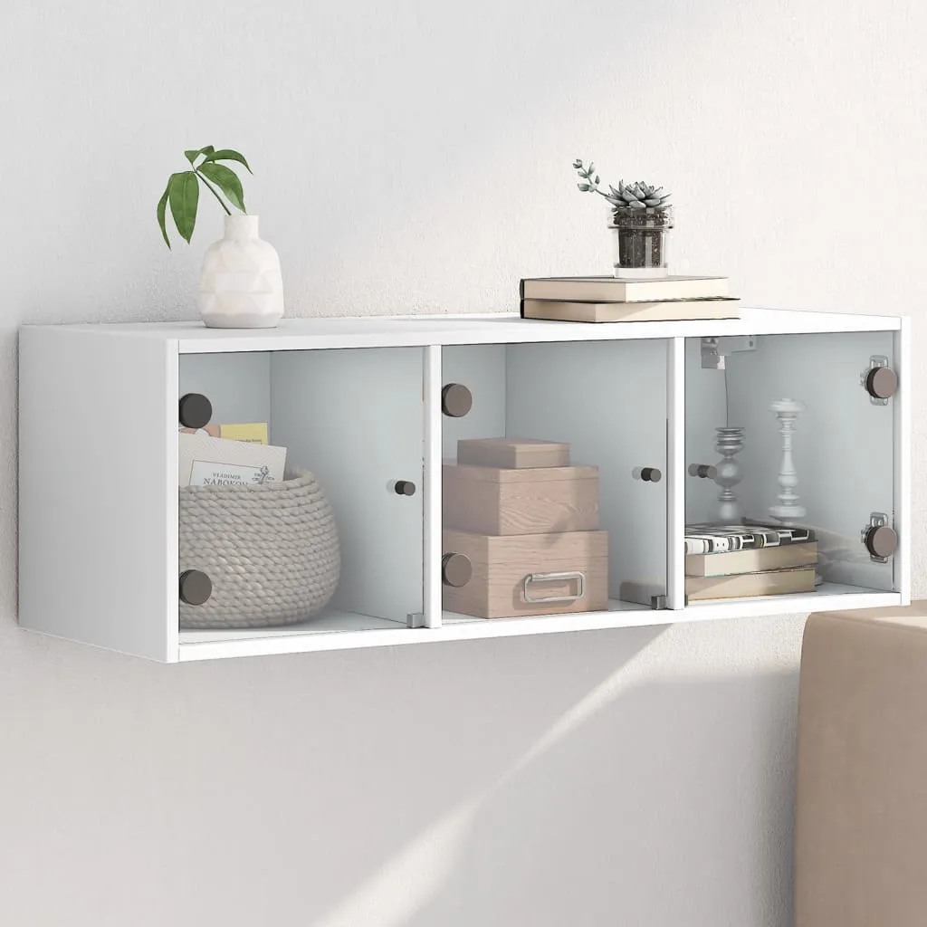 vidaXL Zidni ormarić sa staklenim vratima bijeli 102 x 37 x 35 cm - Venlo