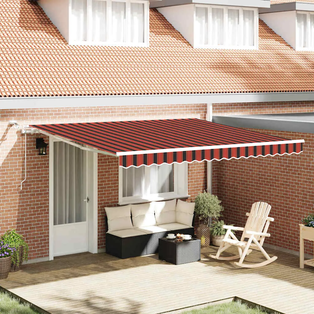 vidaXL Povlačivi tende Narančasta i smeđa 400 × 300 cm Poliester - Venlo