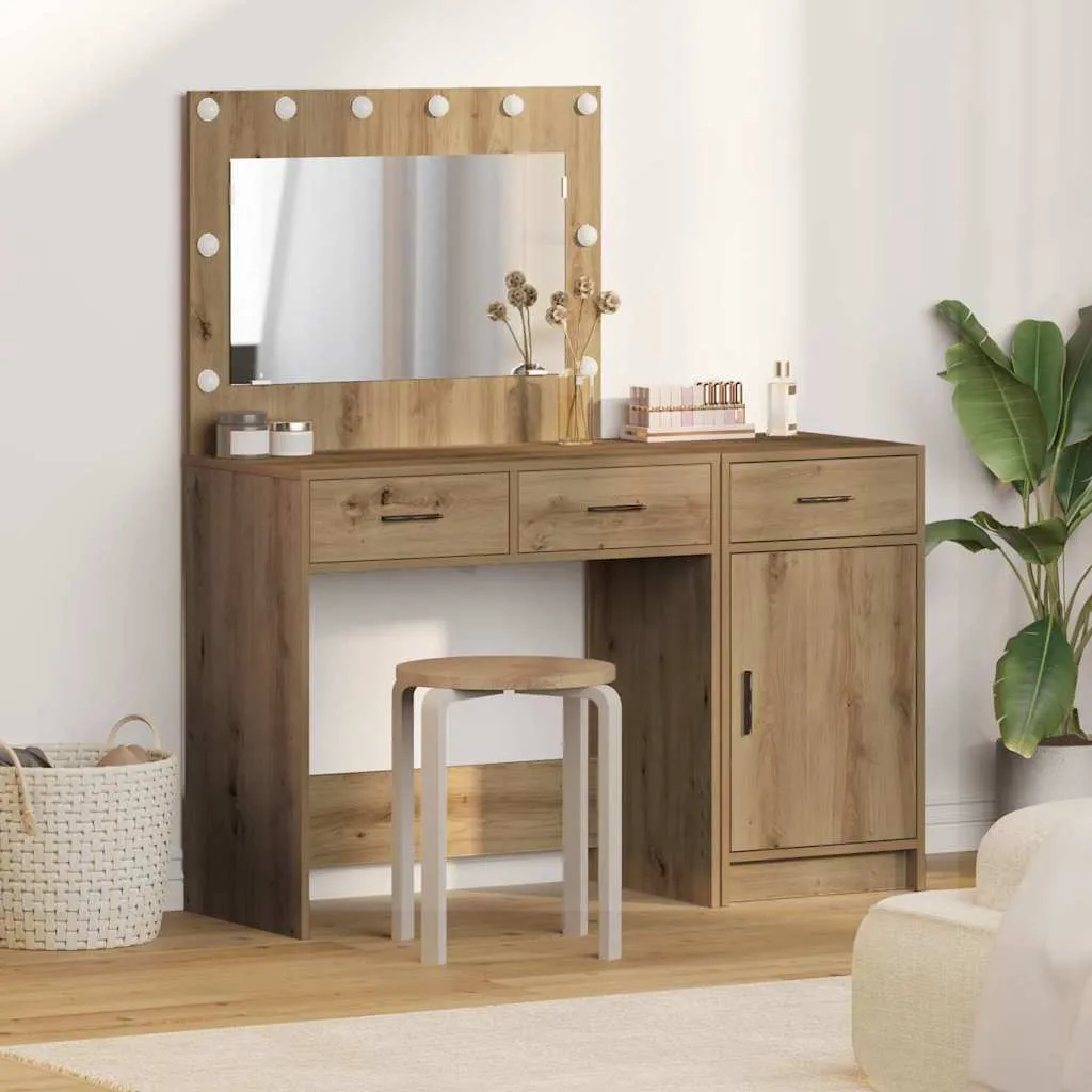 vidaXL Toaletni stol 2 kom. Smeđa 40 x 41 x 75 cm Konstruirano drvo - Venlo