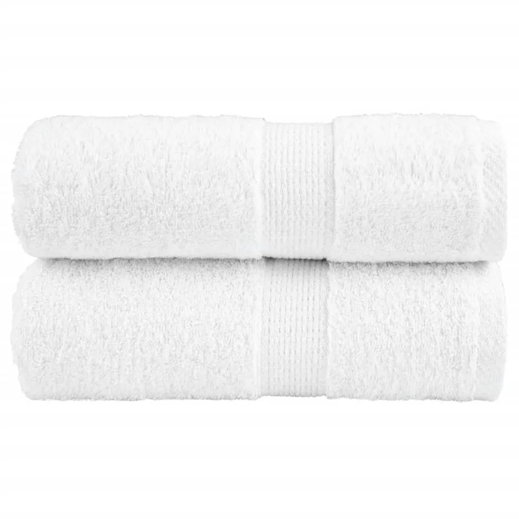 vidaxl premium ručnici za pranje solund 2 kom. bijeli 30x30 cm 600 g/m² - slika 1