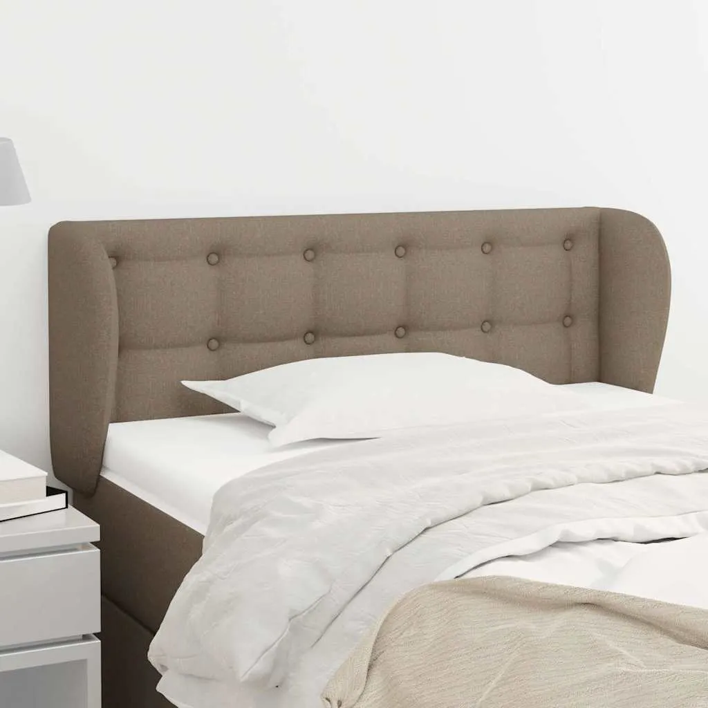 vidaXL Uzglavlje s ušima smeđesivo 83x23x78/88 cm od tkanine - Venlo