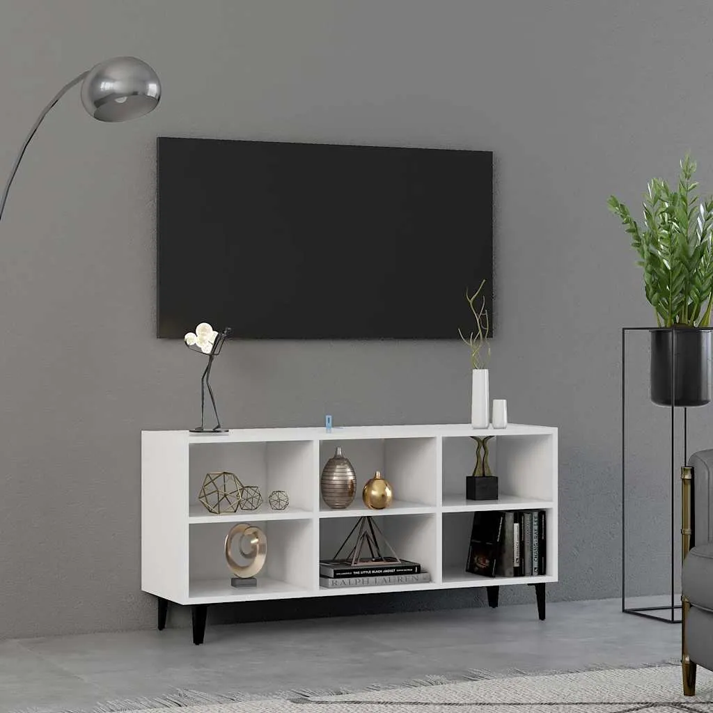 vidaXL TV ormarić s metalnim nogama bijeli 103,5 x 30 x 50 cm - Venlo