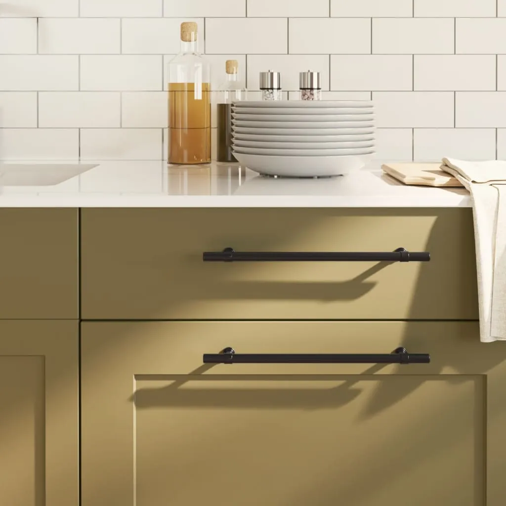 vidaXL Ručke za ormarić 20 kom crne 224 mm od nehrđajućeg čelika - Venlo
