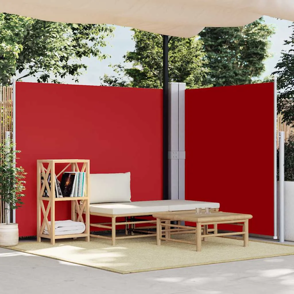 vidaXL Uvlačiva bočna tenda 160 x 600 cm crvena - Venlo