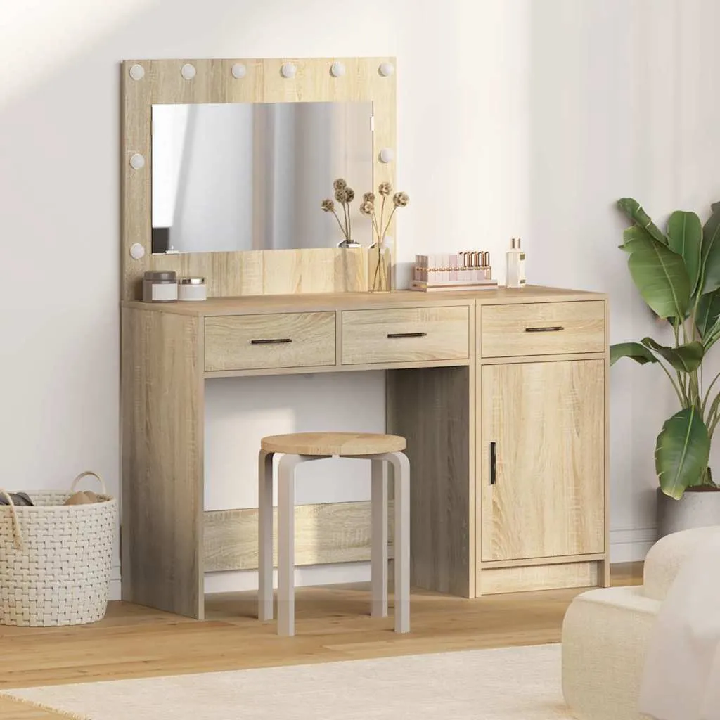 vidaXL Toaletni stol 2 kom. Smeđa 40 x 41 x 75 cm Konstruirano drvo - Venlo