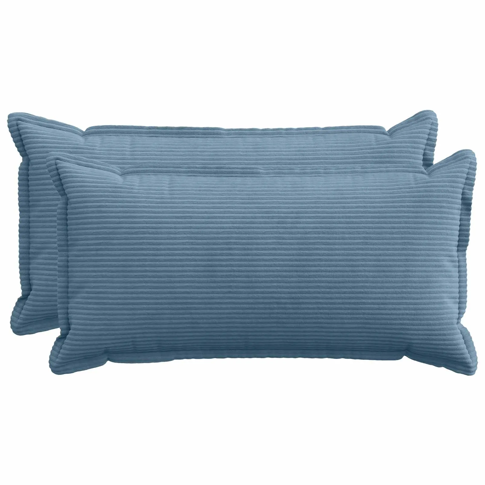 vidaxl presvlaka za jastuk 2 kom. houten plava 40 x 80 cm kord - slika 1