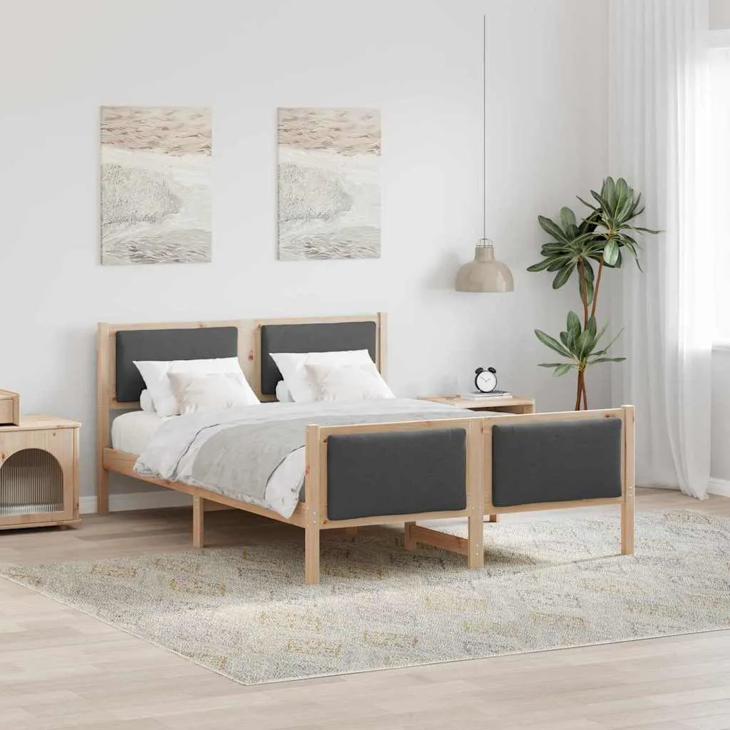 vidaXL Krevetna konstrukcija Tamno siva 160 x 200 cm tkanina - Venlo