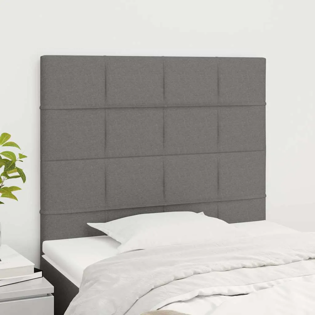 vidaXL Uzglavlje tamno sivo 80x5x118/128 cm tkanina - Venlo