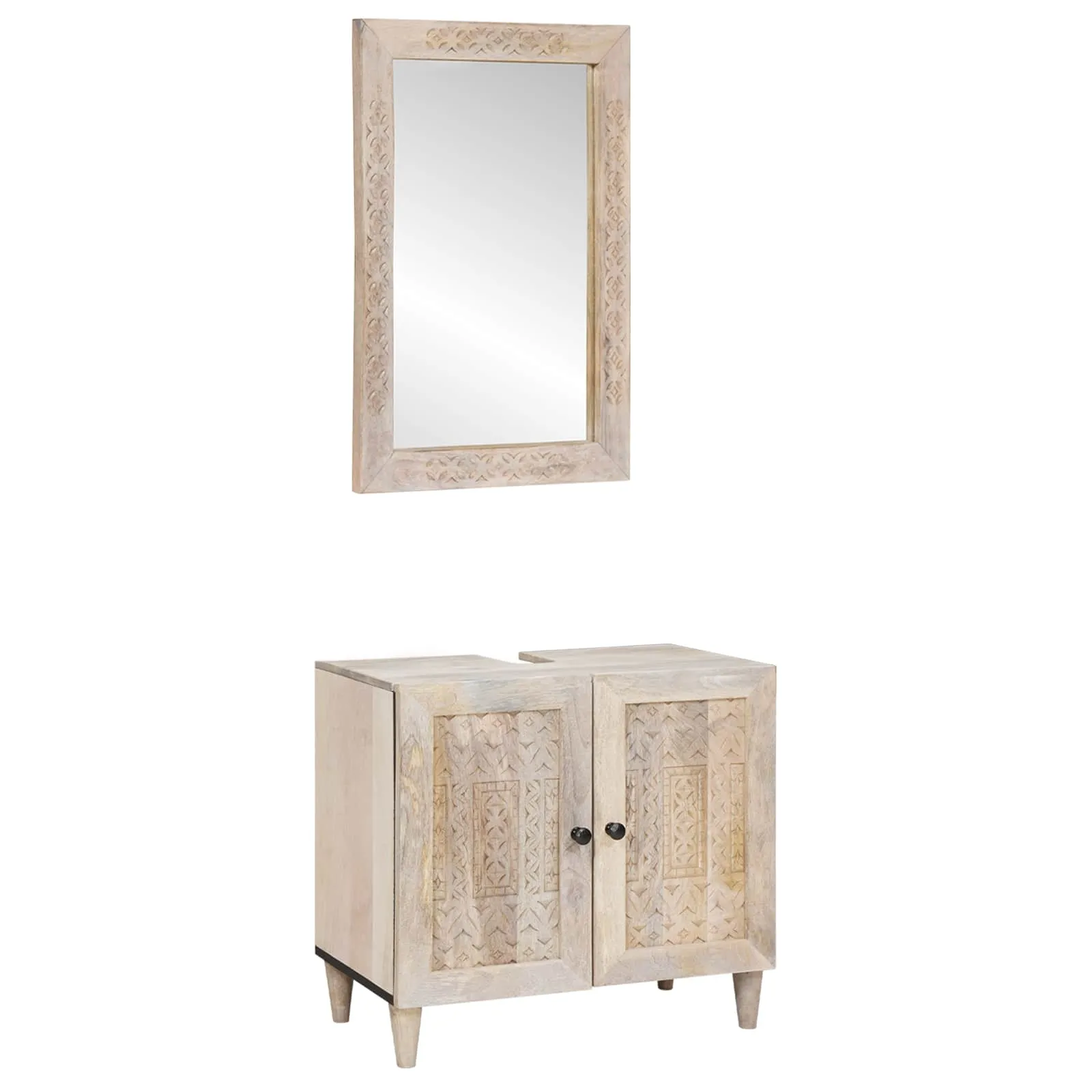 vidaXL Set namještaja za kupaonicu 2 kom. Bijelo 62 x 33 x 58 cm - Venlo