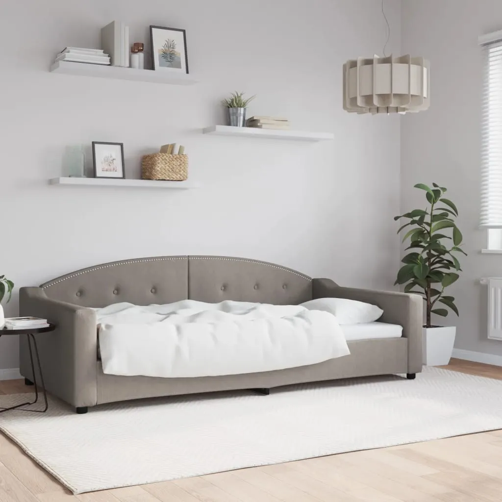 vidaXL Dnevni krevet smeđesivi 100 x 200 cm od tkanine - Venlo