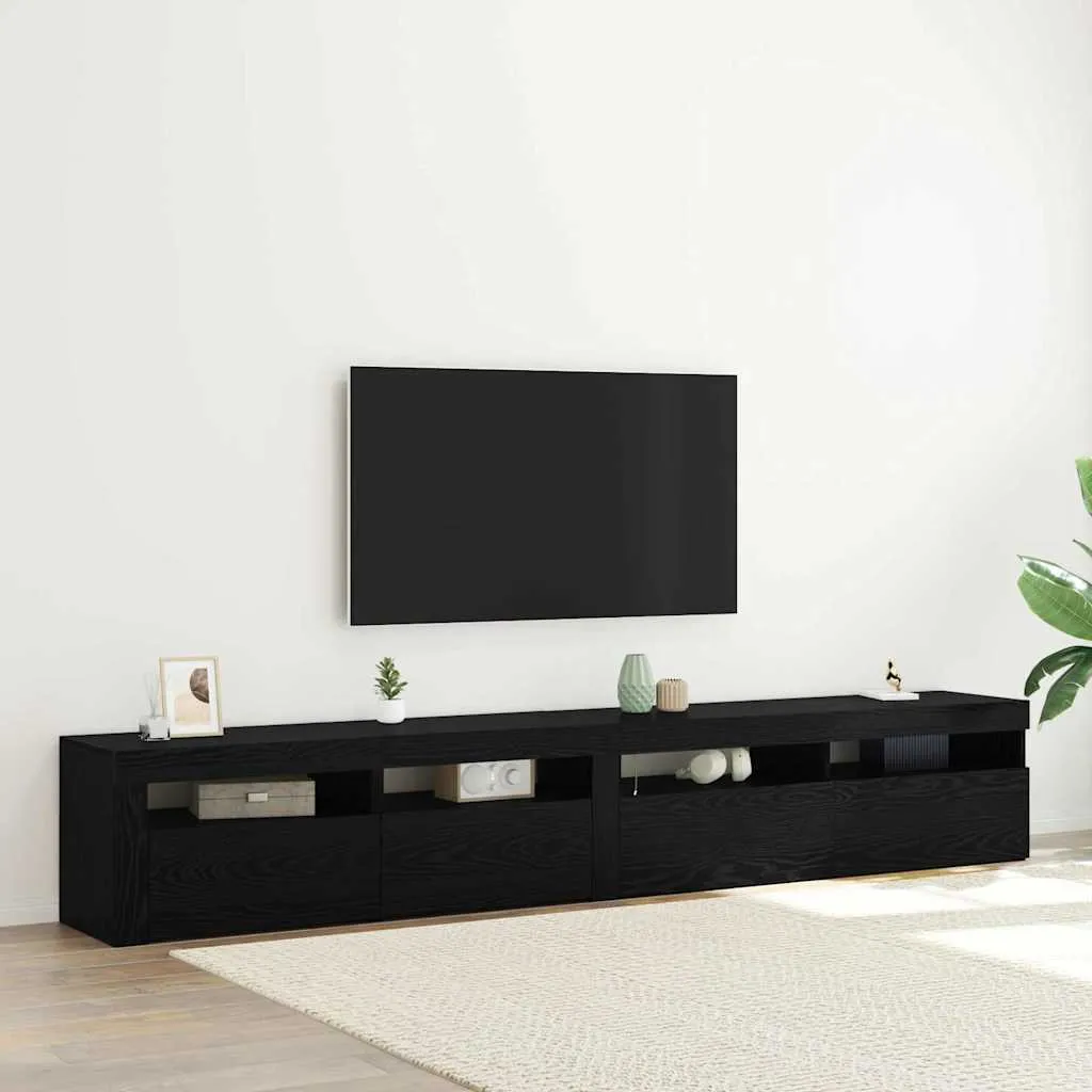 vidaXL TV ormar 2 kom. Crni hrast Konstruirano drvo - Venlo