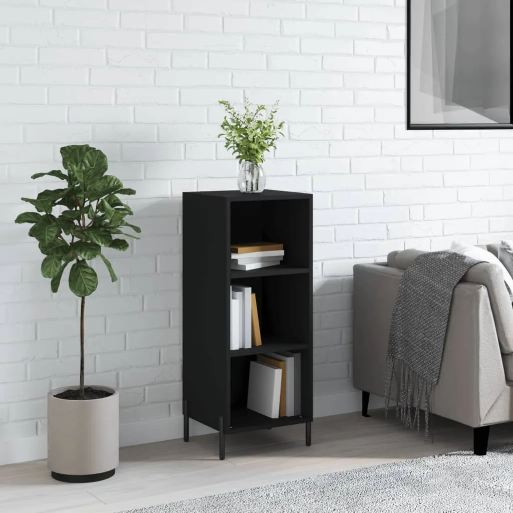 vidaXL Komoda crna 34,5 x 32,5 x 90 cm od konstruiranog drva - Venlo
