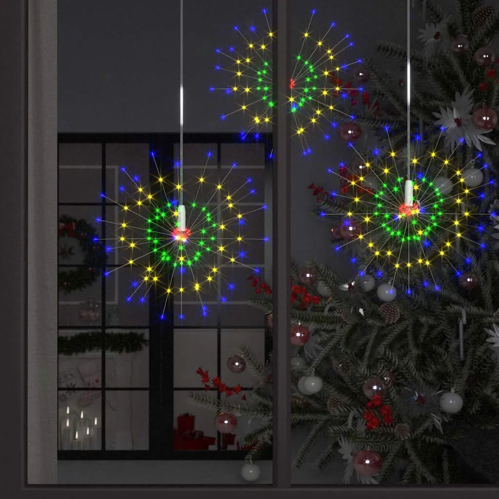 vidaXL Božićno svjetlo s izgledom vatrometa raznobojno 20 cm 140 LED - Venlo