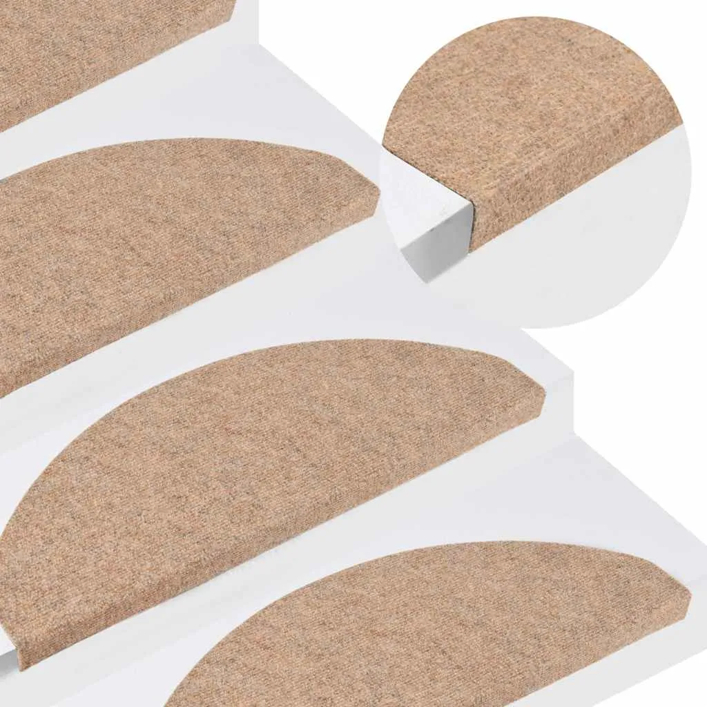 vidaXL Samoljepljivi otirači za stepenice 10 kom bež 65x22,5x3,5 cm - Venlo