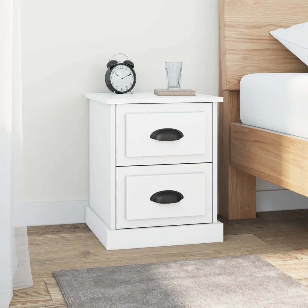 vidaXL Noćni ormarići 2 kom bijeli 39 x 39 x 47,5 cm konstruirano drvo - Venlo