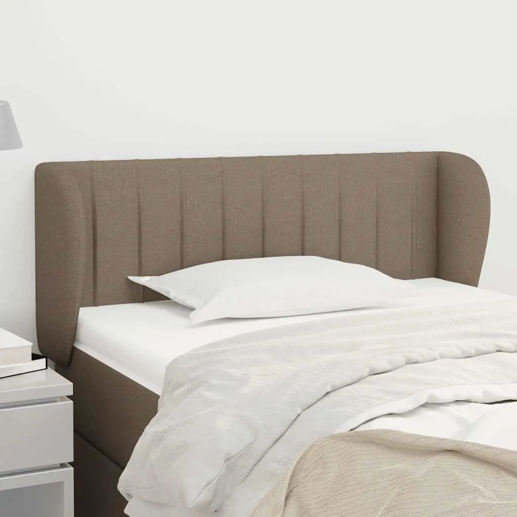 vidaXL Uzglavlje s ušima smeđesivo 83x23x78/88 cm od tkanine - Venlo