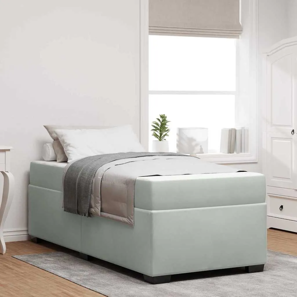 vidaXL Krevetna konstrukcija Svijetlo siva 90 x 190 cm tkanina - Venlo
