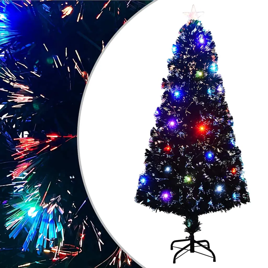 vidaxl osvijetljeno božićno drvce sa stalkom i led 150 cm optička vlakna - slika 1