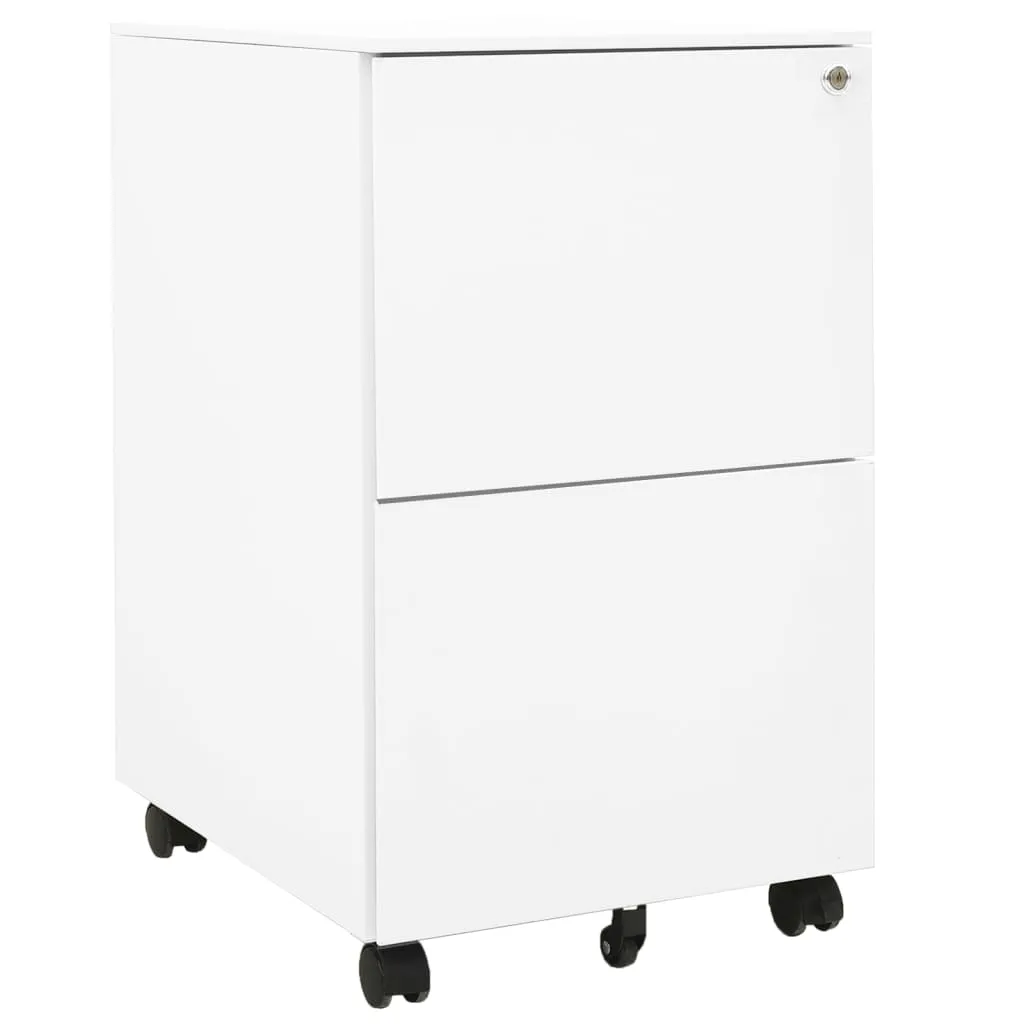 vidaXL Mobilni ormarić za spise bijeli 39 x 45 x 67 cm čelični - Venlo
