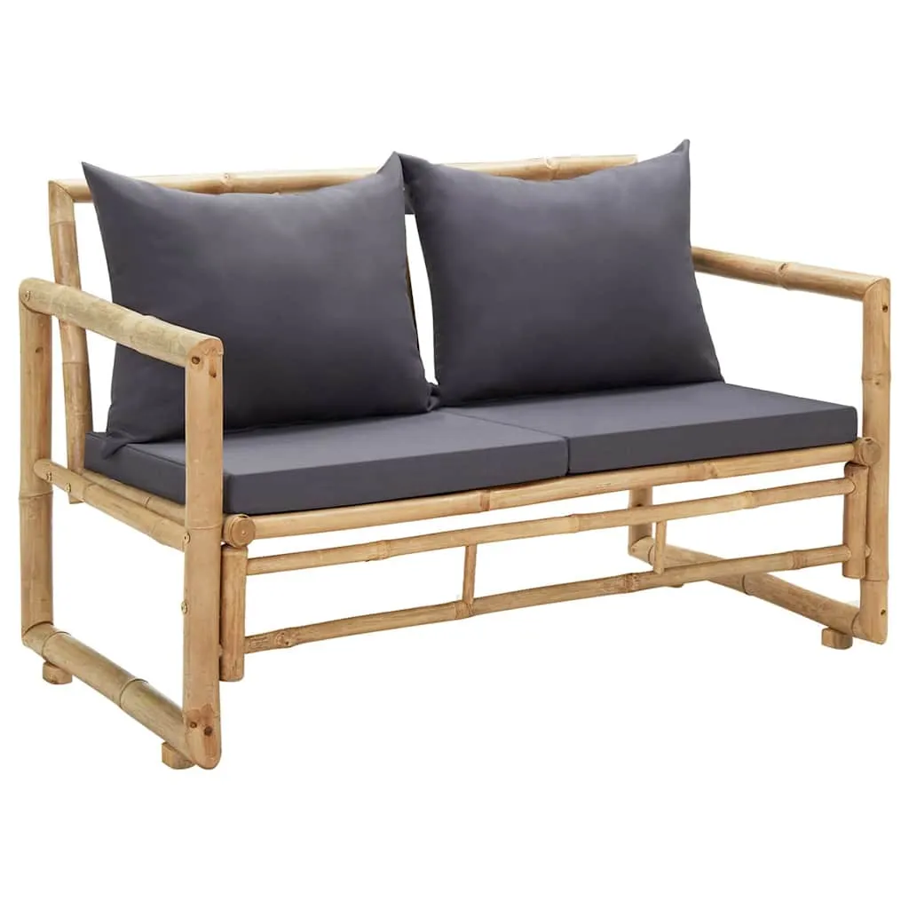 vidaXL Vrtna klupa s jastucima 115 cm od bambusa - Venlo