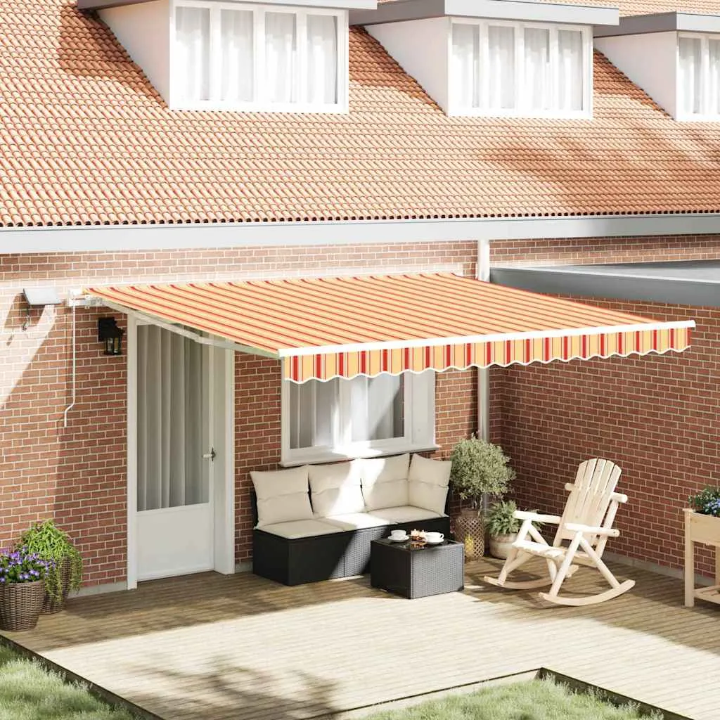 vidaXL Povlačivi tende Žuta i narančasta 400 × 300 cm - Venlo