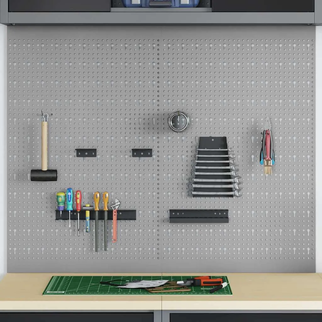 vidaxl panel za alate 2 kom. siva 100 x 1 x 80 cm - slika 1