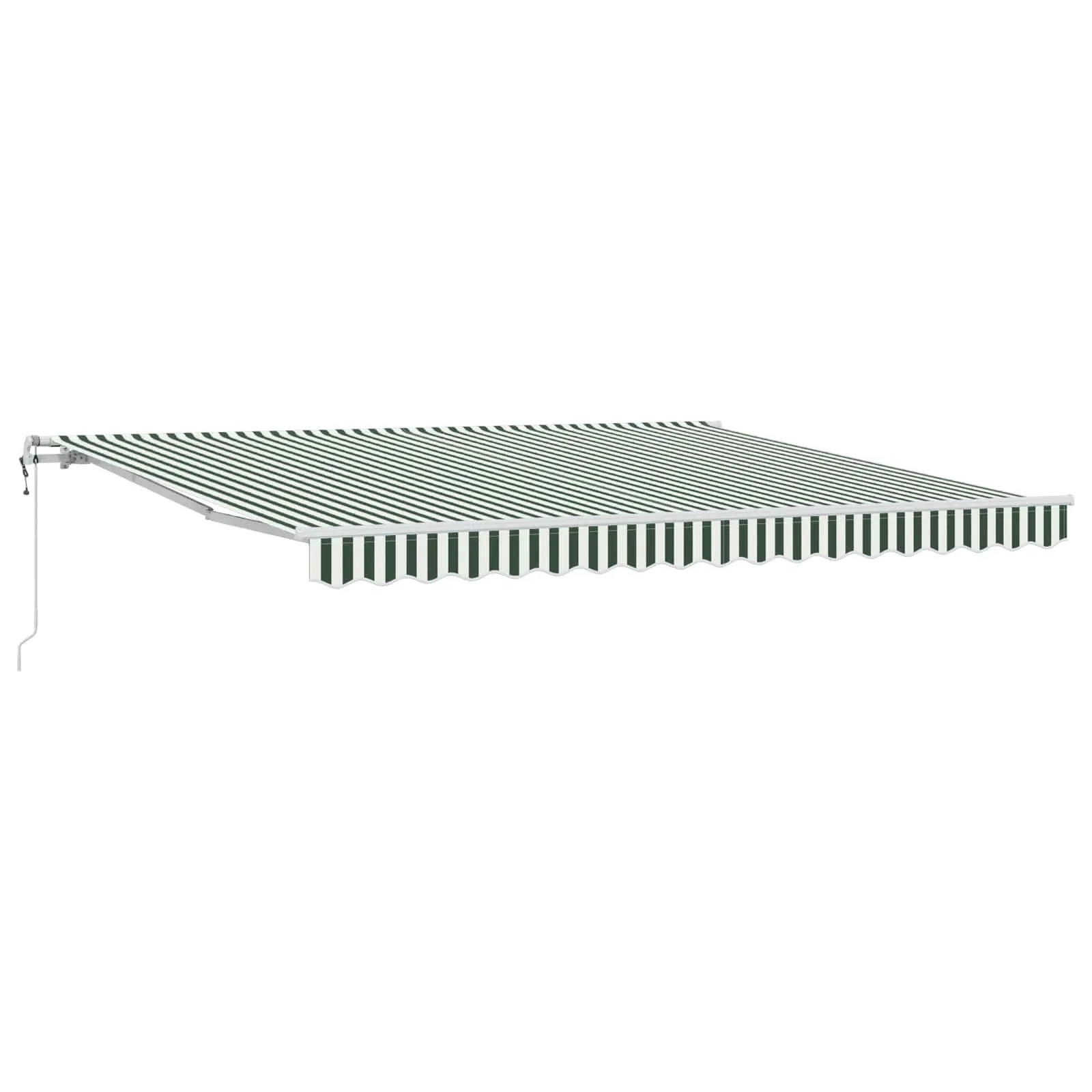 vidaXL Povlačivi tende Zelena i bijela 400 × 300 cm Tkanina i Aluminij - Venlo