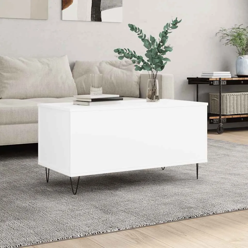 vidaXL Stolić za kavu bijeli 90 x 44,5 x 45 cm od konstruiranog drva - Venlo