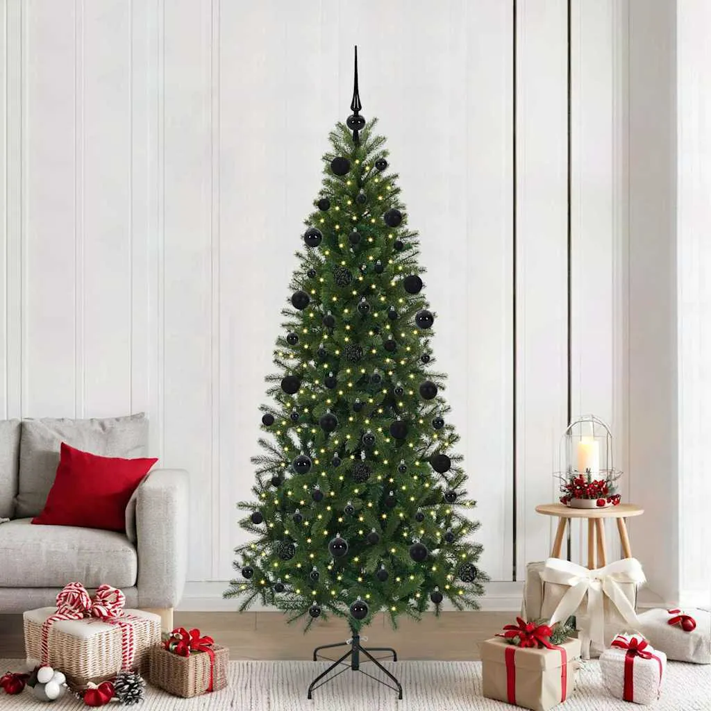 vidaxl umjetno božićno drvce zelena 210 cm pe i pvc - slika 1
