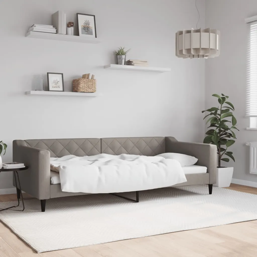 vidaXL Dnevni krevet smeđesivi 90 x 200 cm od tkanine - Venlo