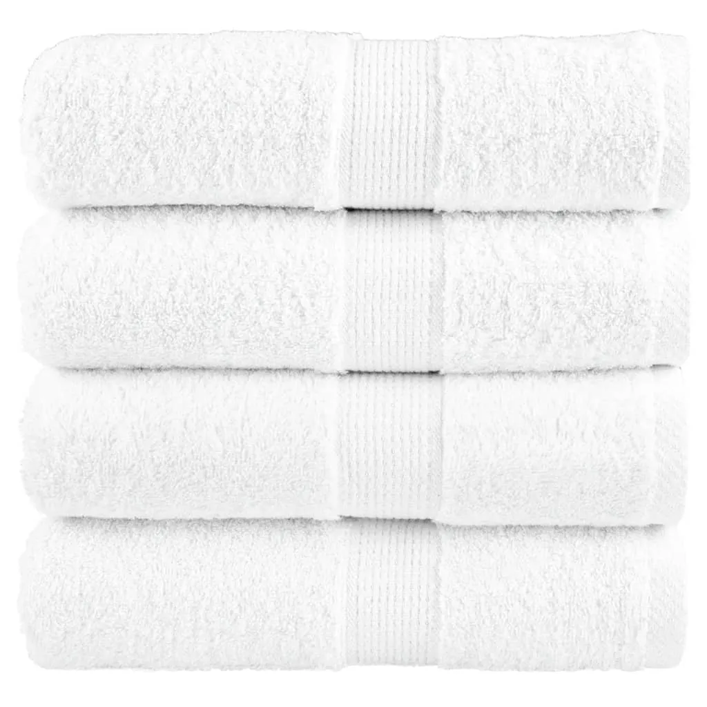 vidaxl premium ručnici za goste solund 4 kom. bijeli 30x50 cm 600 g/m² - slika 1