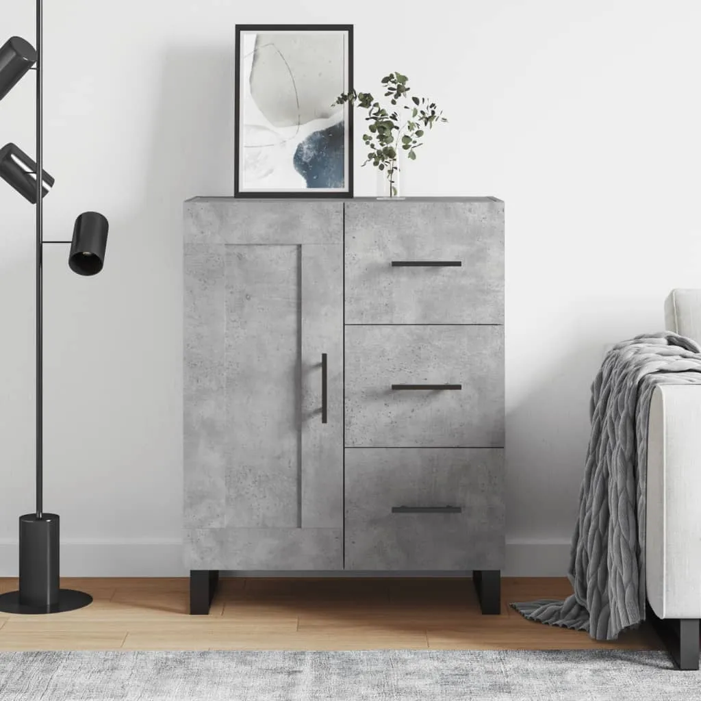 vidaXL Komoda siva boja betona 69,5x34x90 cm od konstruiranog drva - Venlo