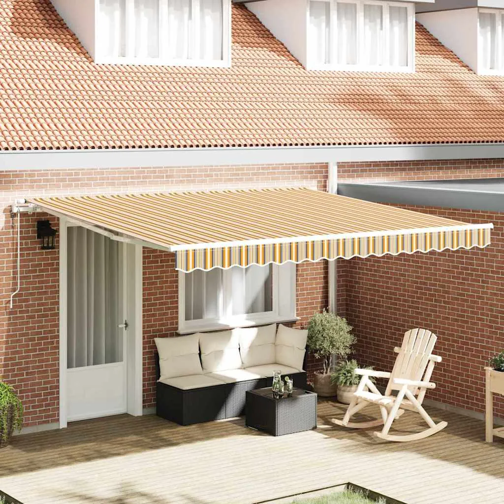 vidaXL Povlačivi tende Šareni 400 × 350 cm Tkanina i Aluminij - Venlo