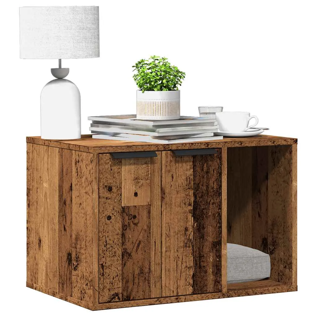 vidaxl kutija za mačji pijesak boja drva 60x40x40 cm konstruirano drvo - slika 1