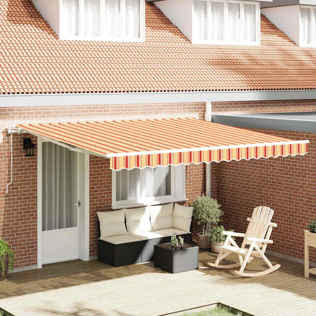 vidaXL Povlačivi tende Žuta i narančasta 400 × 300 cm - Venlo