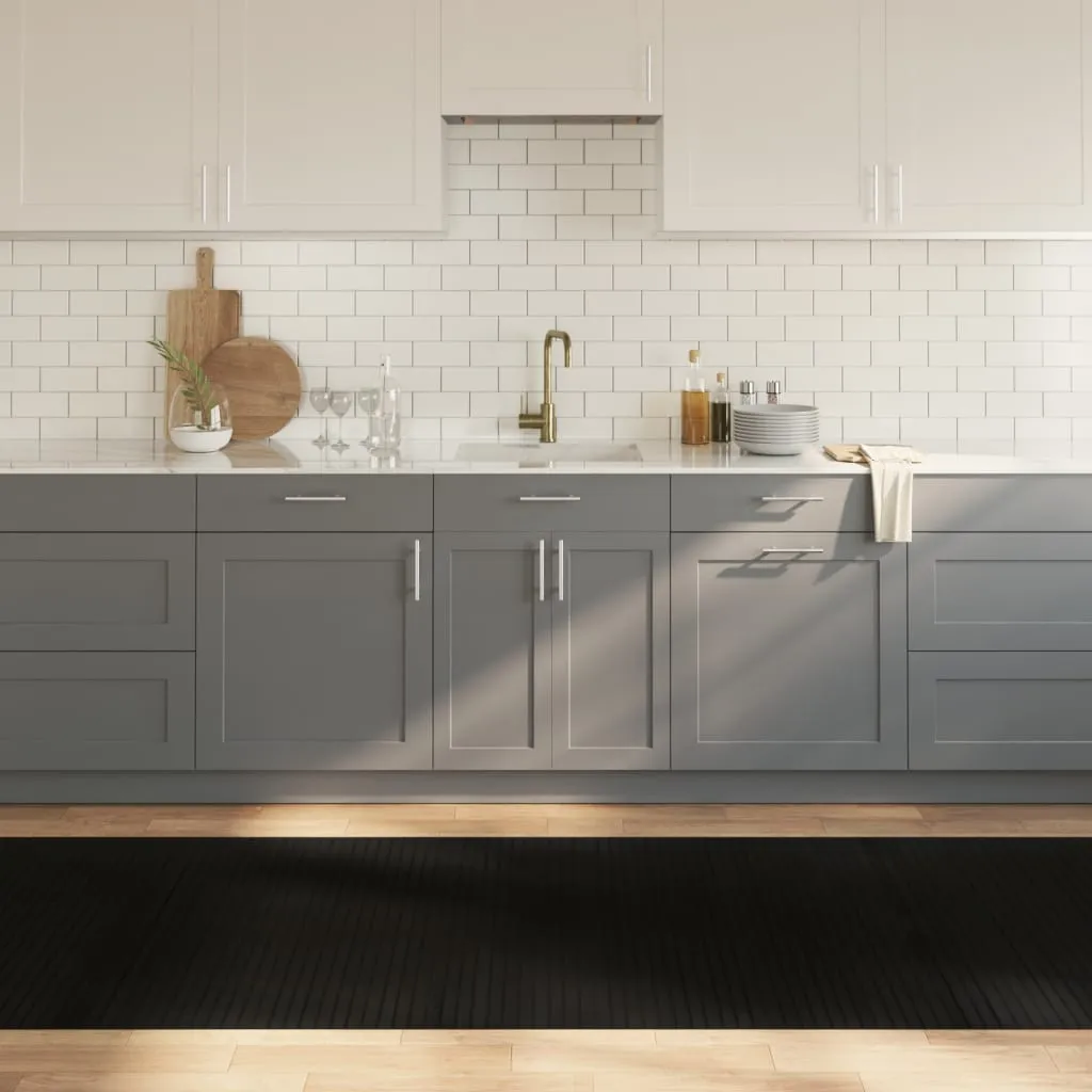 vidaxl tepih pravokutni crni 100 x 300 cm od bambusa - slika 1