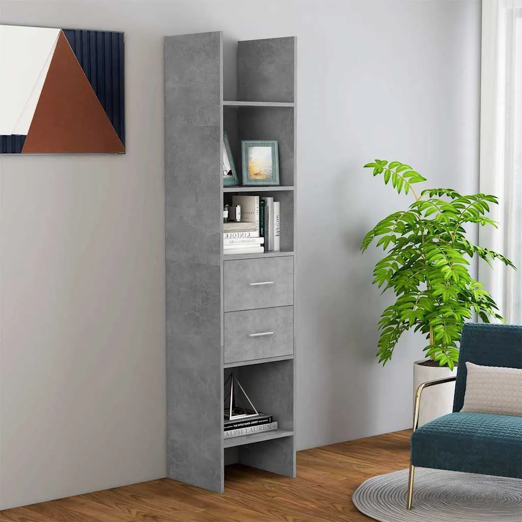 vidaXL Ormarić za knjige boja betona 40x35x180 cm konstruirano drvo - Venlo