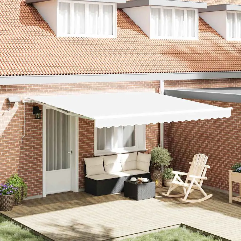 vidaXL Povlačivi tende Bijela 400 × 300 cm Tkanina i Aluminij - Venlo
