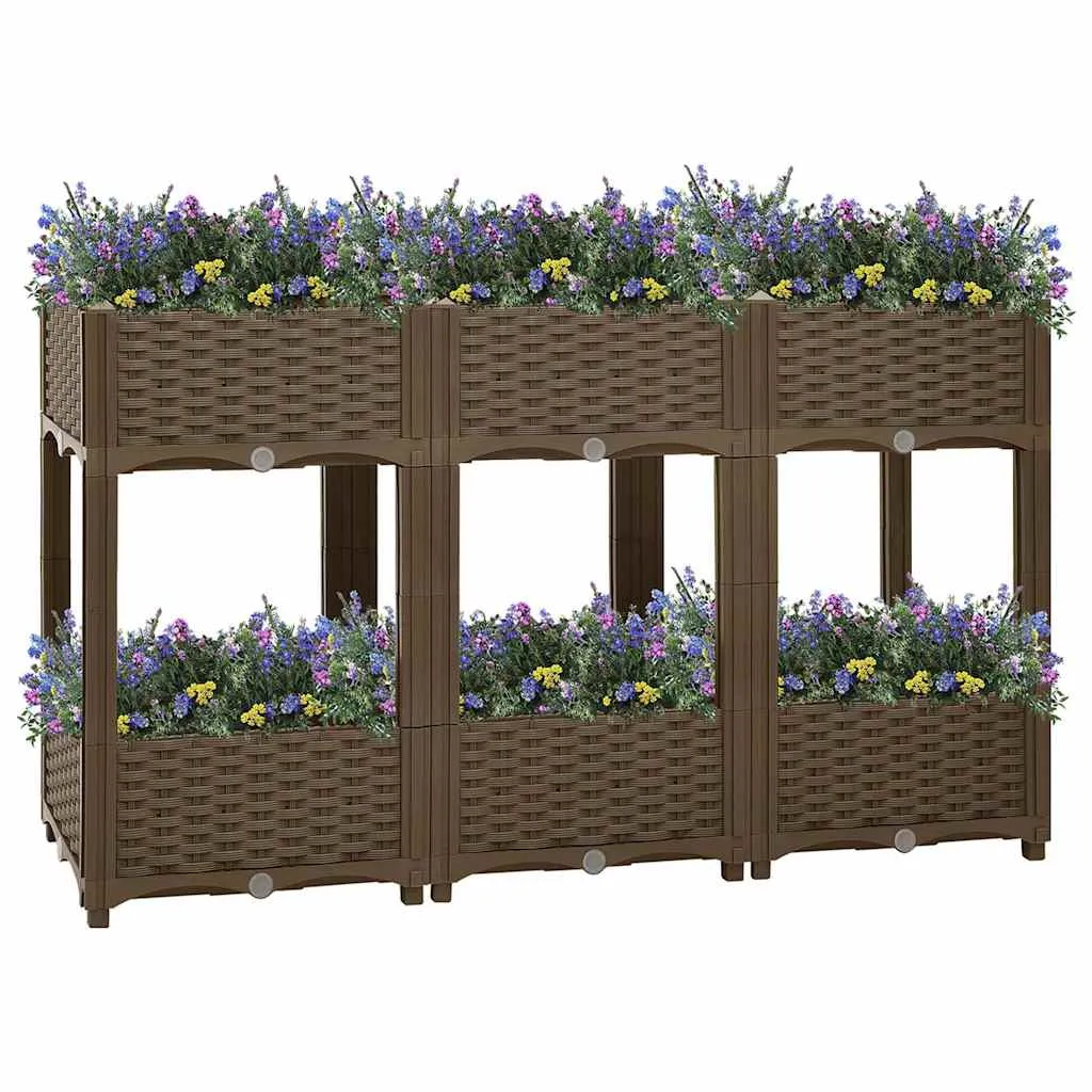vidaXL Povišena gredica 120 x 40 x 71 cm od polipropilena - Venlo