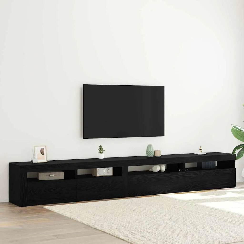 vidaXL Set TV komoda 3 kom. Crni hrast Konstruirano drvo - Venlo