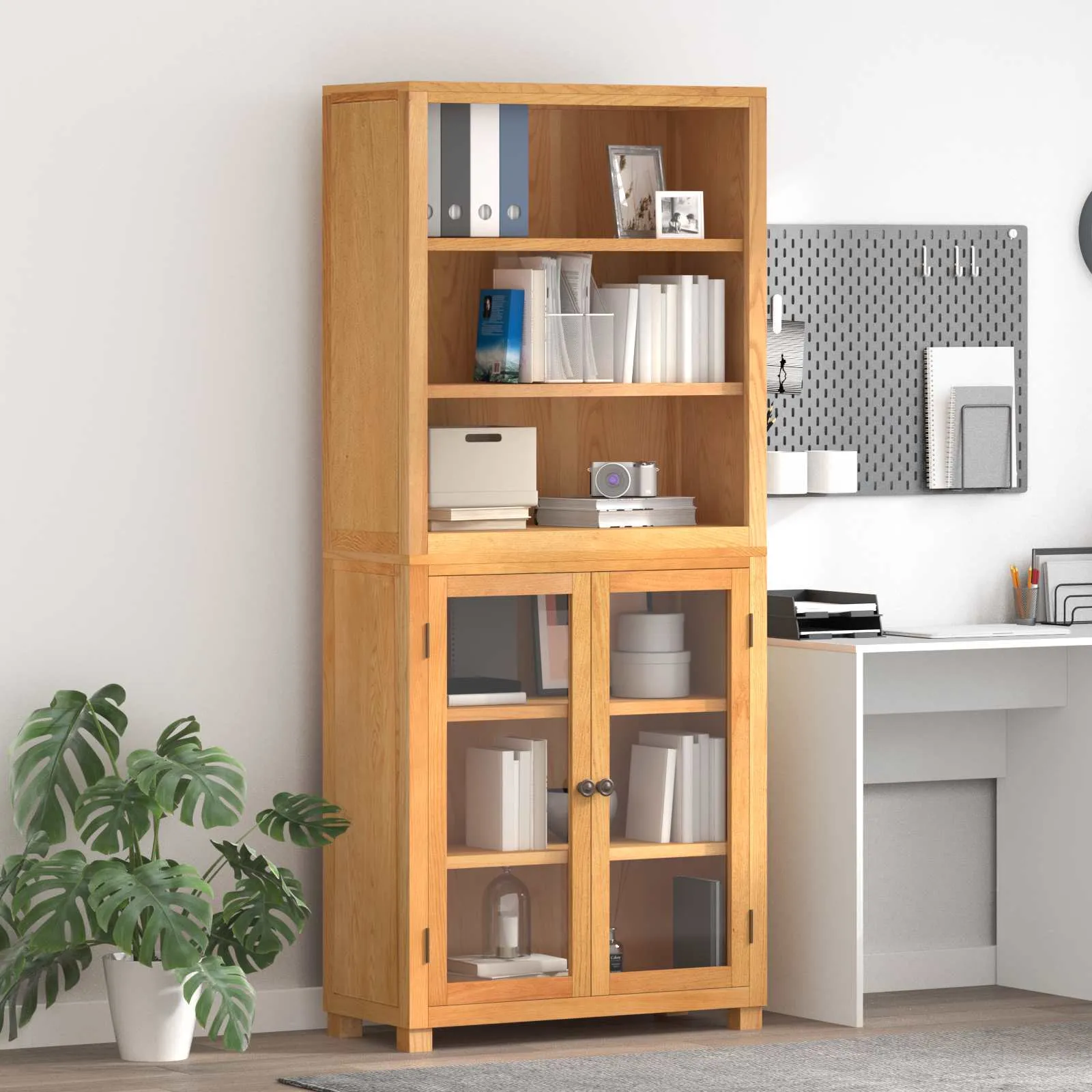 vidaXL Set namještaja za pohranu 2 kom. Prirodna 80 x 35 x 185 cm - Venlo