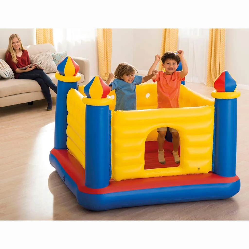 intex dječji trampolin na napuhavanje jump-o-lene u obliku dvorca pvc - slika 1