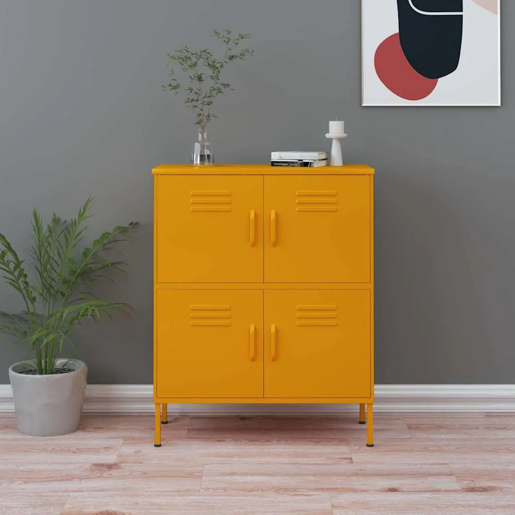 vidaXL Ormarić za pohranu boja senfa 80 x 35 x 101,5 cm čelični - Venlo